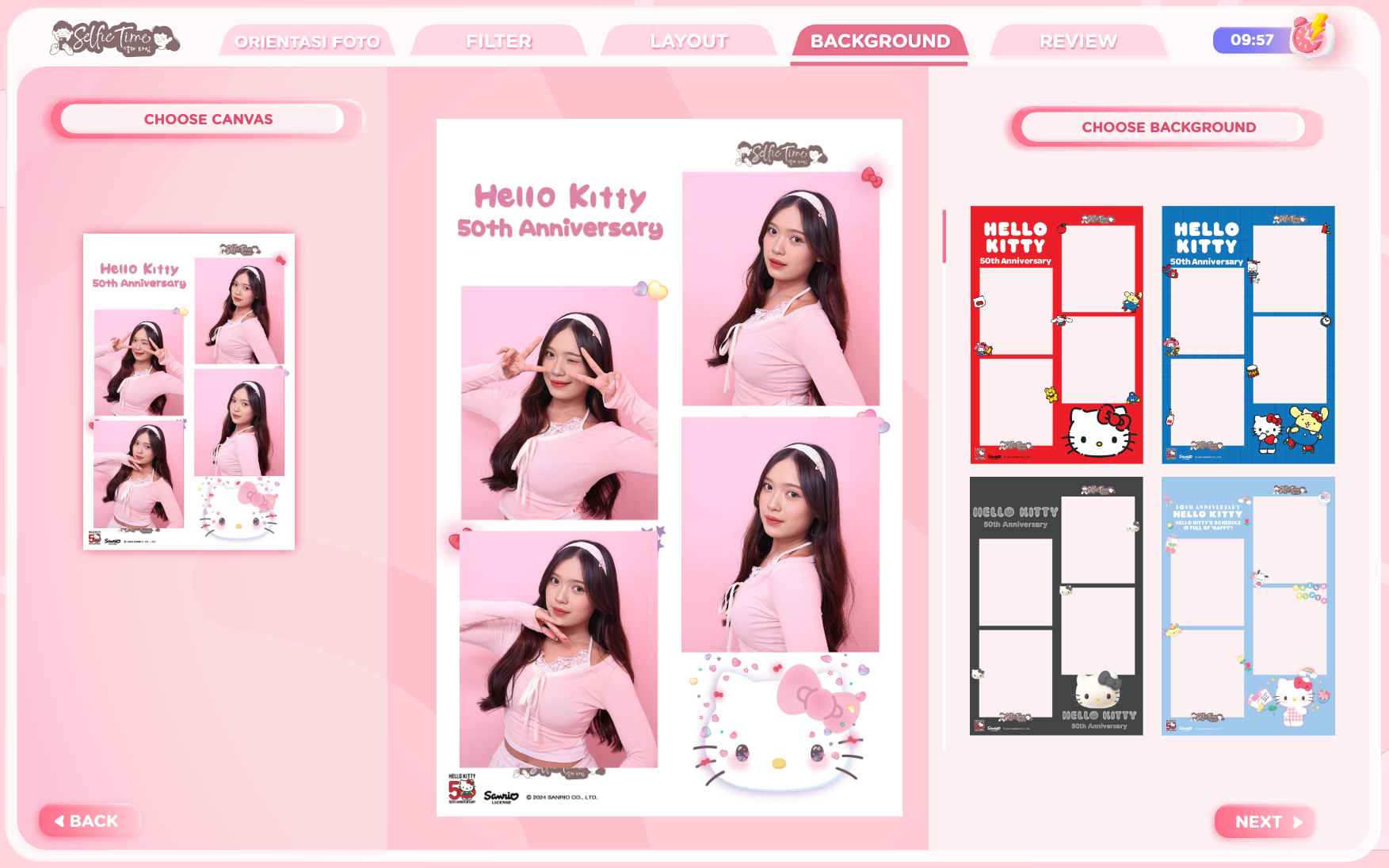 Selfie Time Kiosk Tablet - Editor Screen